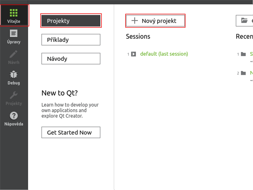 Založenie C ++ projektu v Qt Creator - Databázy v C ++ pomocou Qt SQL