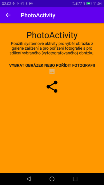Android intent a aktivity
