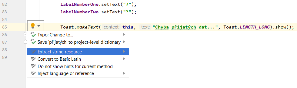 Android intent a aktivity