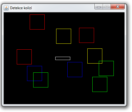 Detekovanie kolízií objektov v jednoduchej Java hre - Tvorba hier v Java Swing