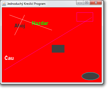 Kreslenie na Graphics v Java Swing - Tvorba hier v Java Swing
