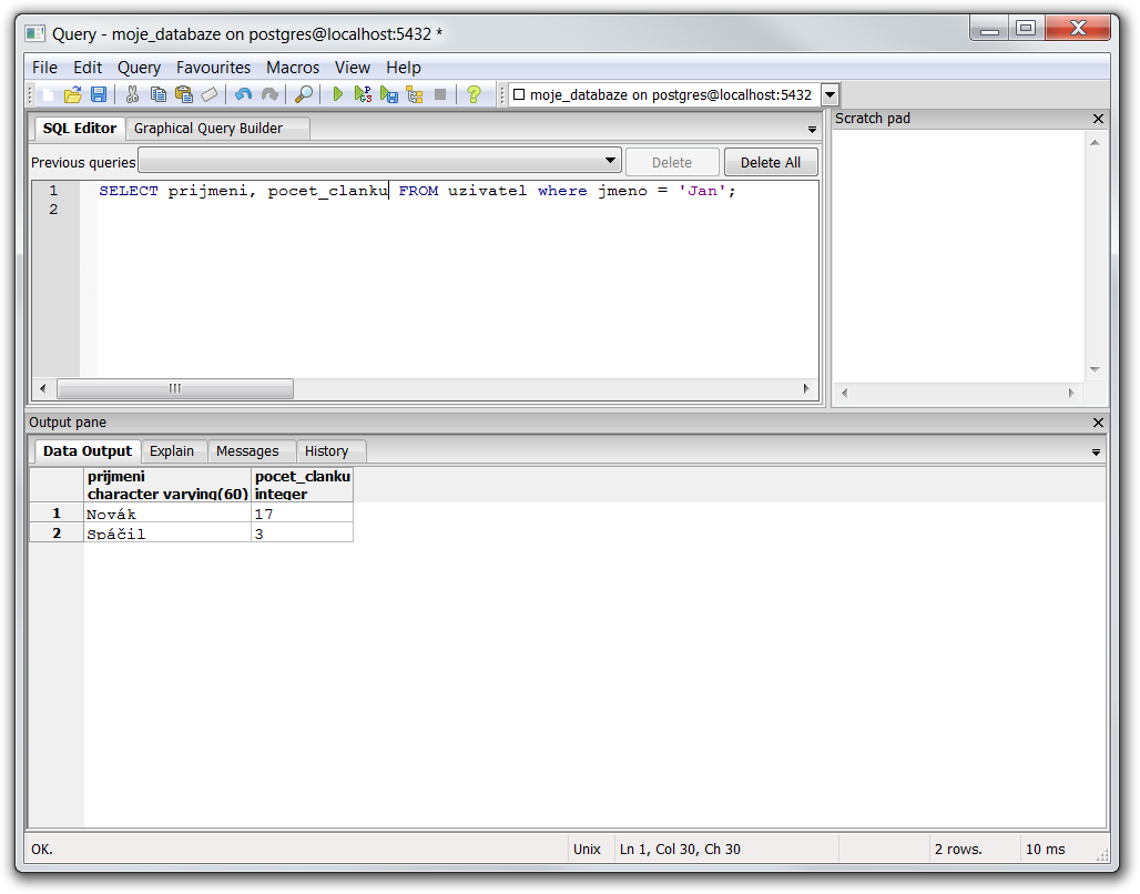 Počet článkov v databáze v PostgreSQL - PostgreSQL databázy krok za krokom