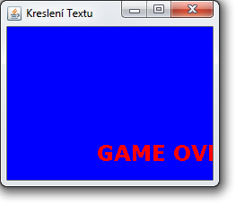 Vykresľovanie textu na graphics v Java Swing - Tvorba hier v Java Swing