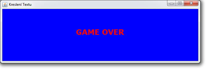 Centrovanie textu v Java Swing - Tvorba hier v Java Swing