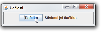 Udalosť tlačidlá v Jave - Tvorba hier v Java Swing