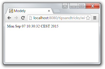 Model vracajúci aktuálny čas - Tipy a triky pre Wicket