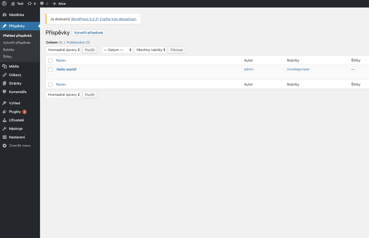 Vytvorenie webu pomocou WordPress