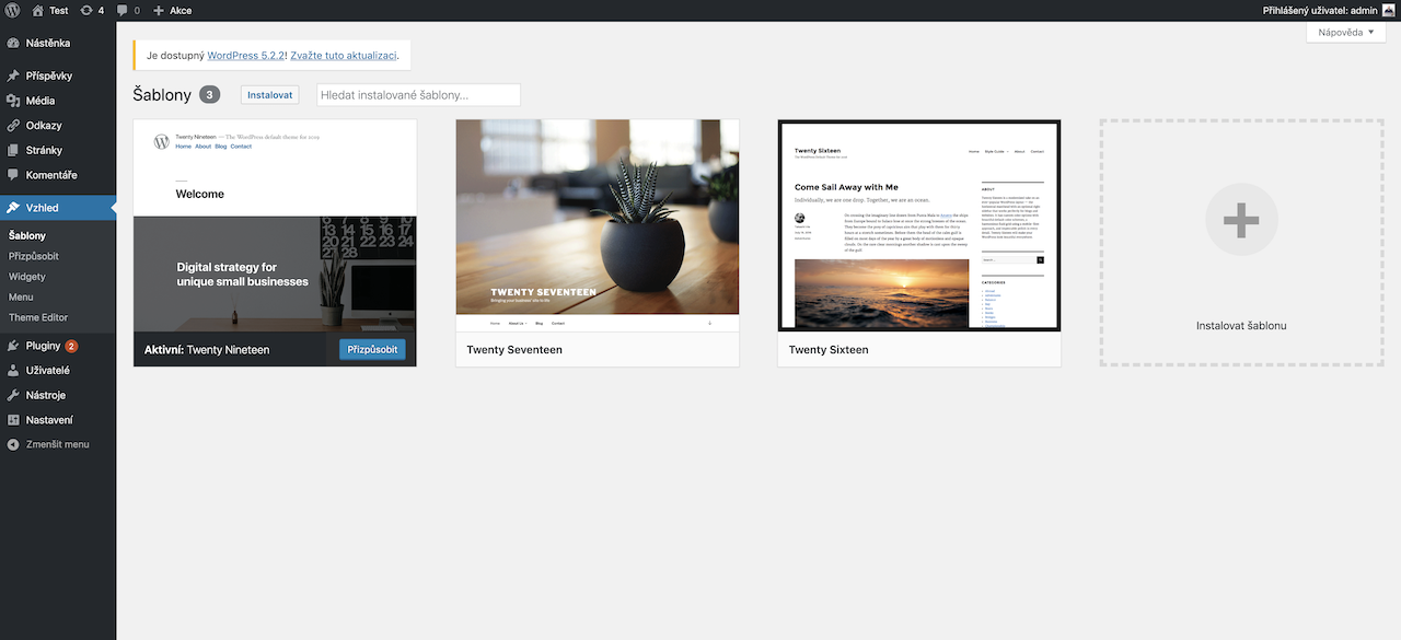 Vytvorenie webu pomocou WordPress
