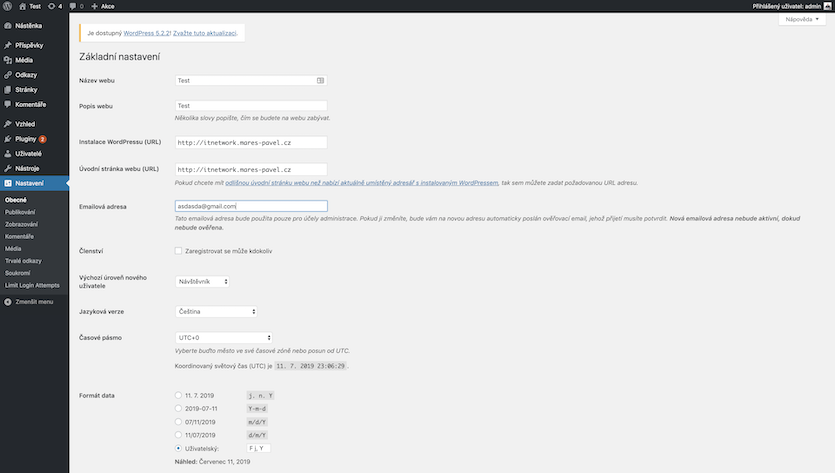 Vytvorenie webu pomocou WordPress