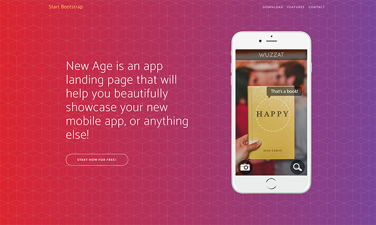 Šablóna pre mobilné aplikácie zo startbootstrap.com - Responzívny webdesign