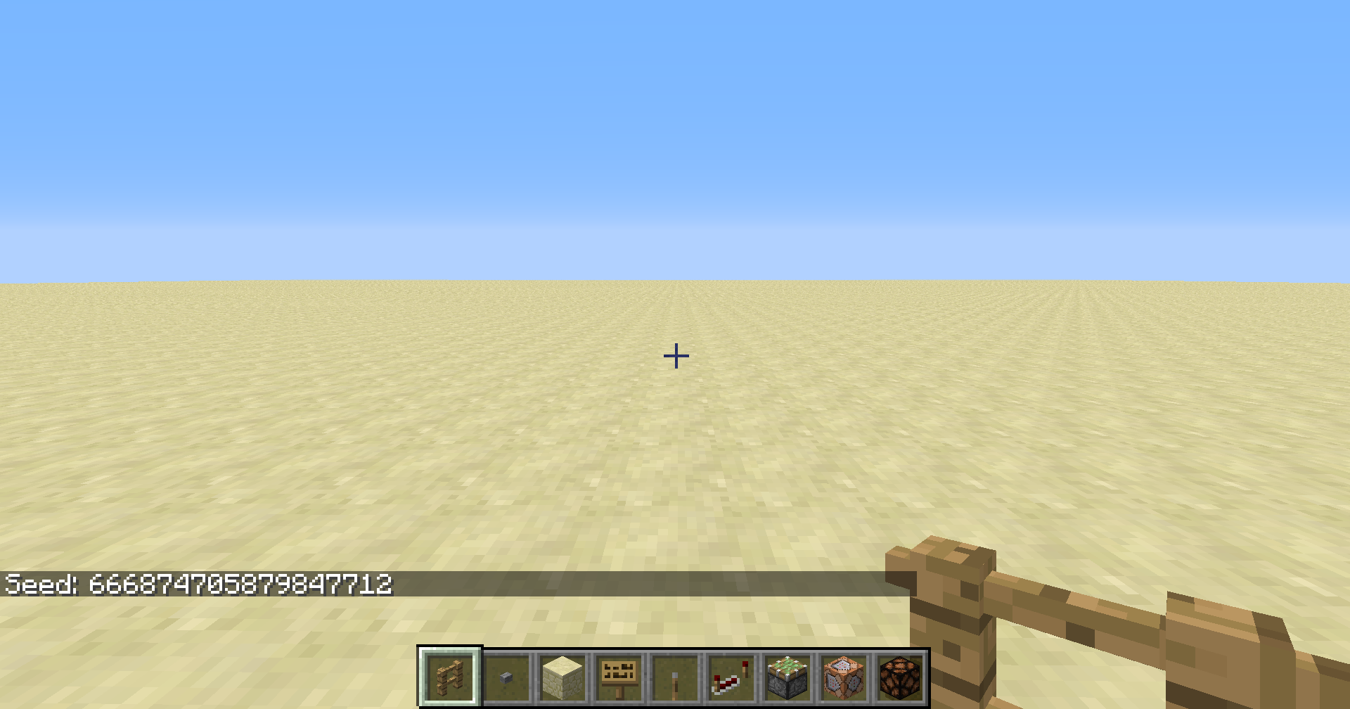 Výstup príkazu seed v Minecraftu - Programovanie v Minecraftu