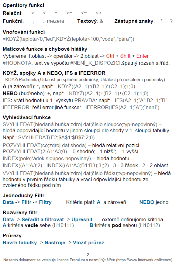 Ťahák MS Excel pre pokročilých - Microsoft Excel pre pokročilých - Microsoft Excel pre pokročilých