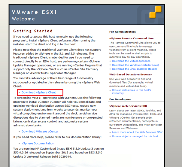 Stiahnutie VMware vSphere Client