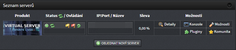 Možnosti správy servera - Administrácia VPS serverov