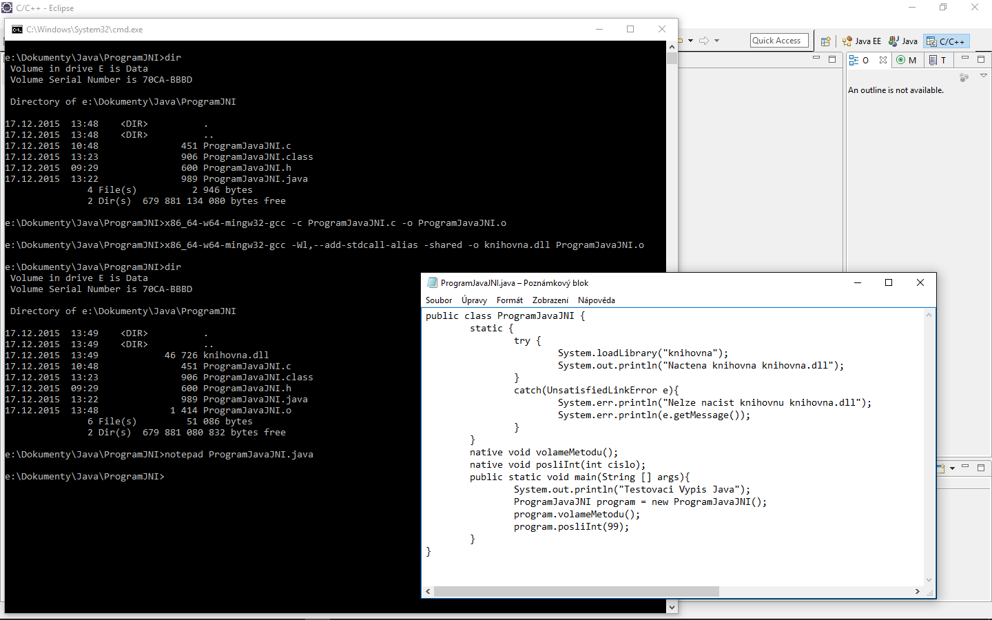 Úprava Java triedy - JNI - Java Native Interface