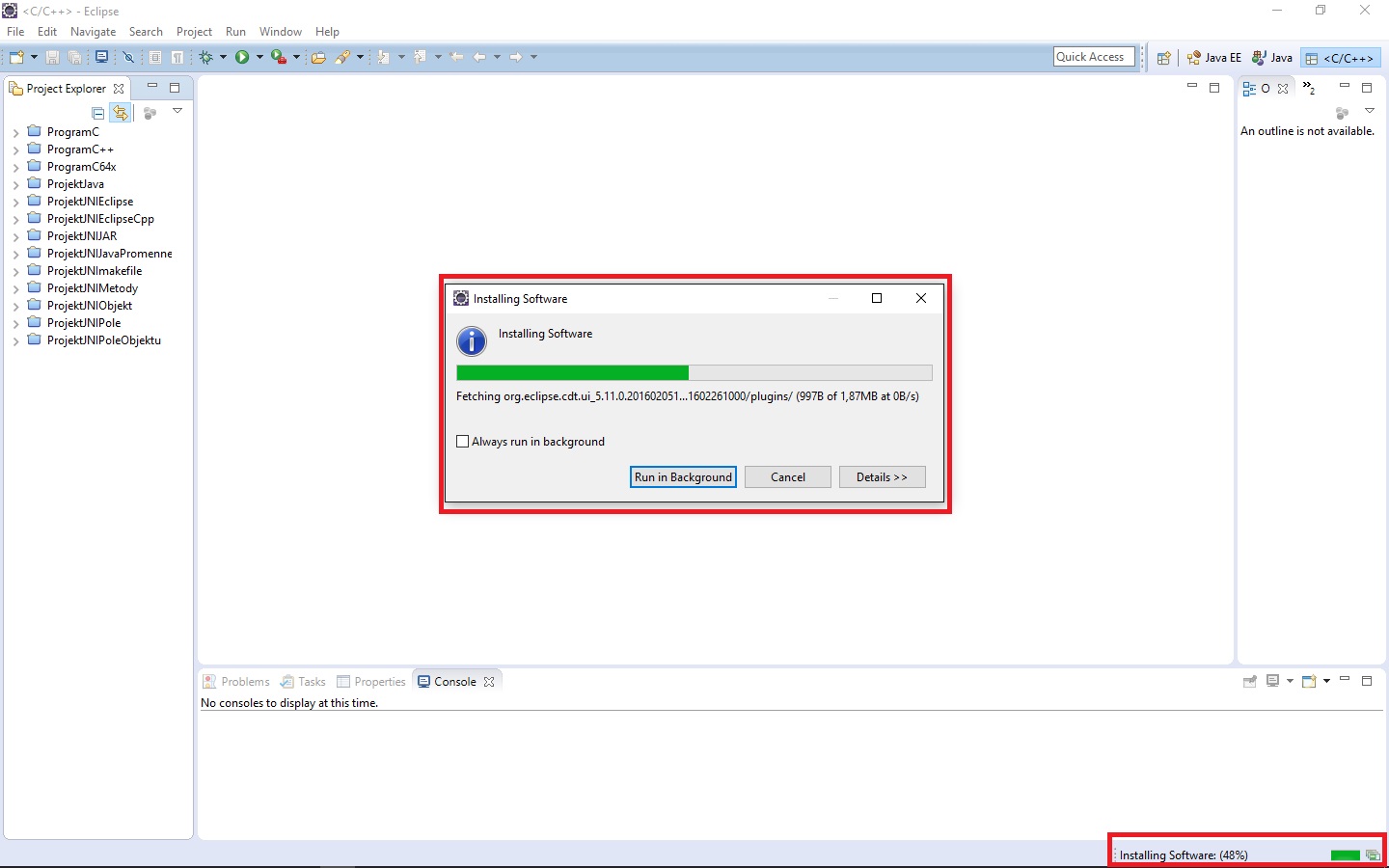 Inštalácia Fortran balíčka do Eclipse - Ďalšie vývojové nástroje pre tvorbu aplikácií