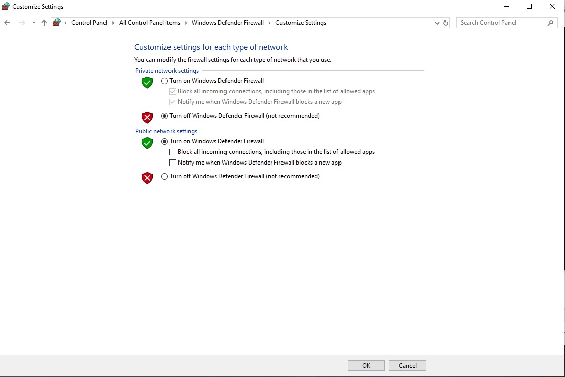 VypnutiFirewallu - DerbyDb