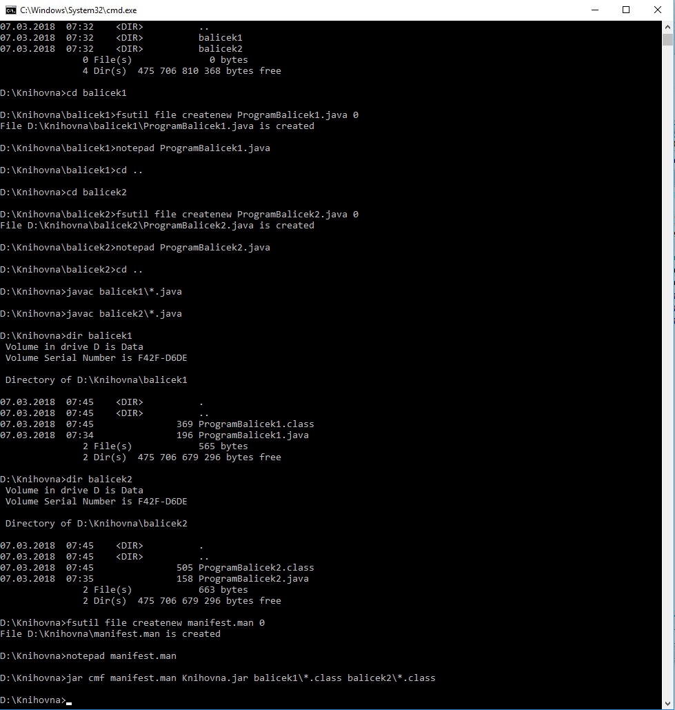 Vytvorenie jar knižnice v Jave cez príkazový riadok - Java - Pre pokročilých