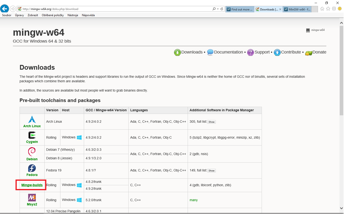 StazeniMinGW - JNI - Java Native Interface