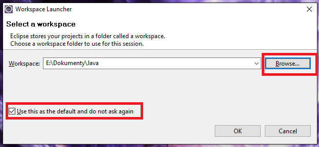 nastavenie Workspace - JNI - Java Native Interface