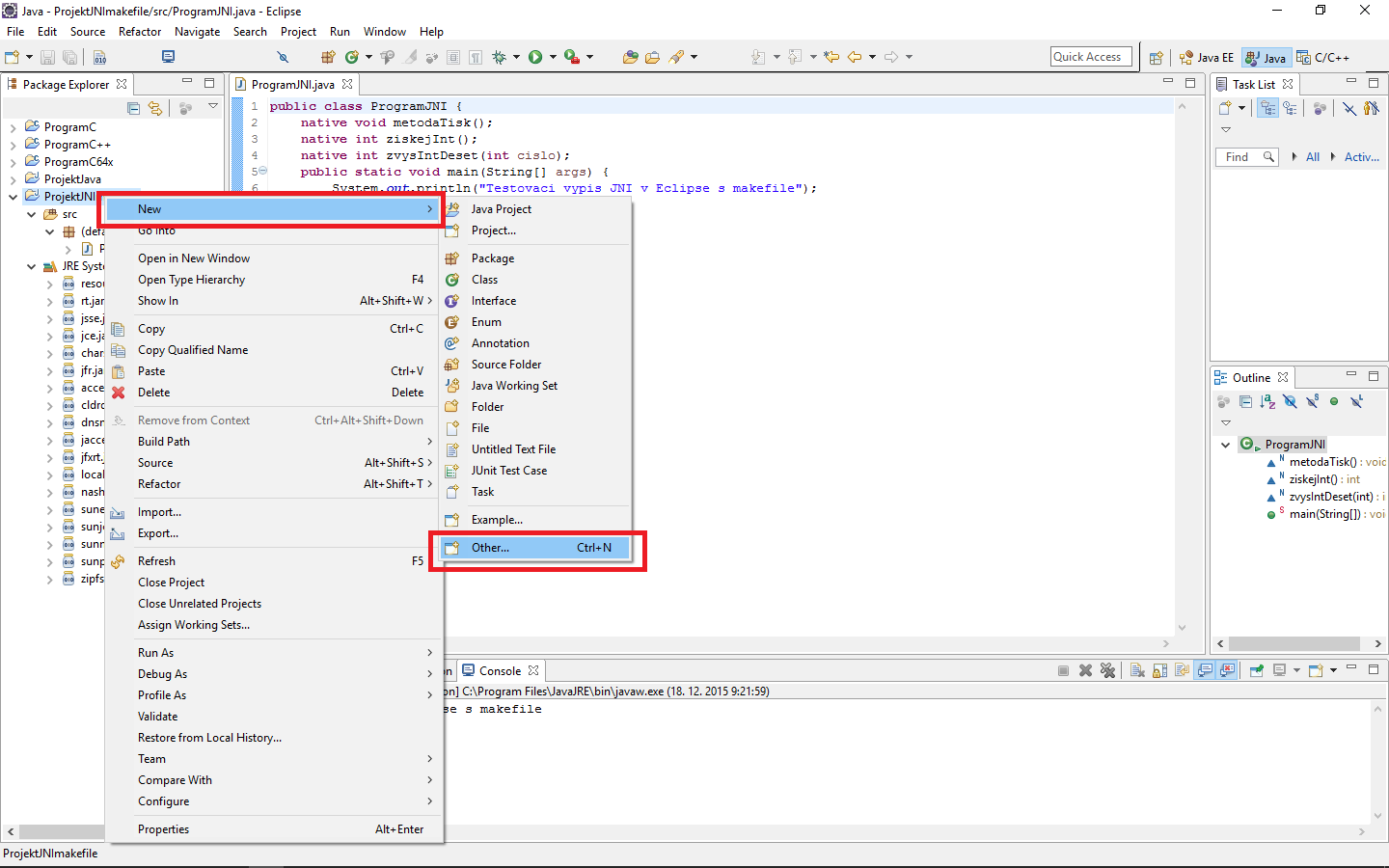 Konverzia projektu - JNI - Java Native Interface
