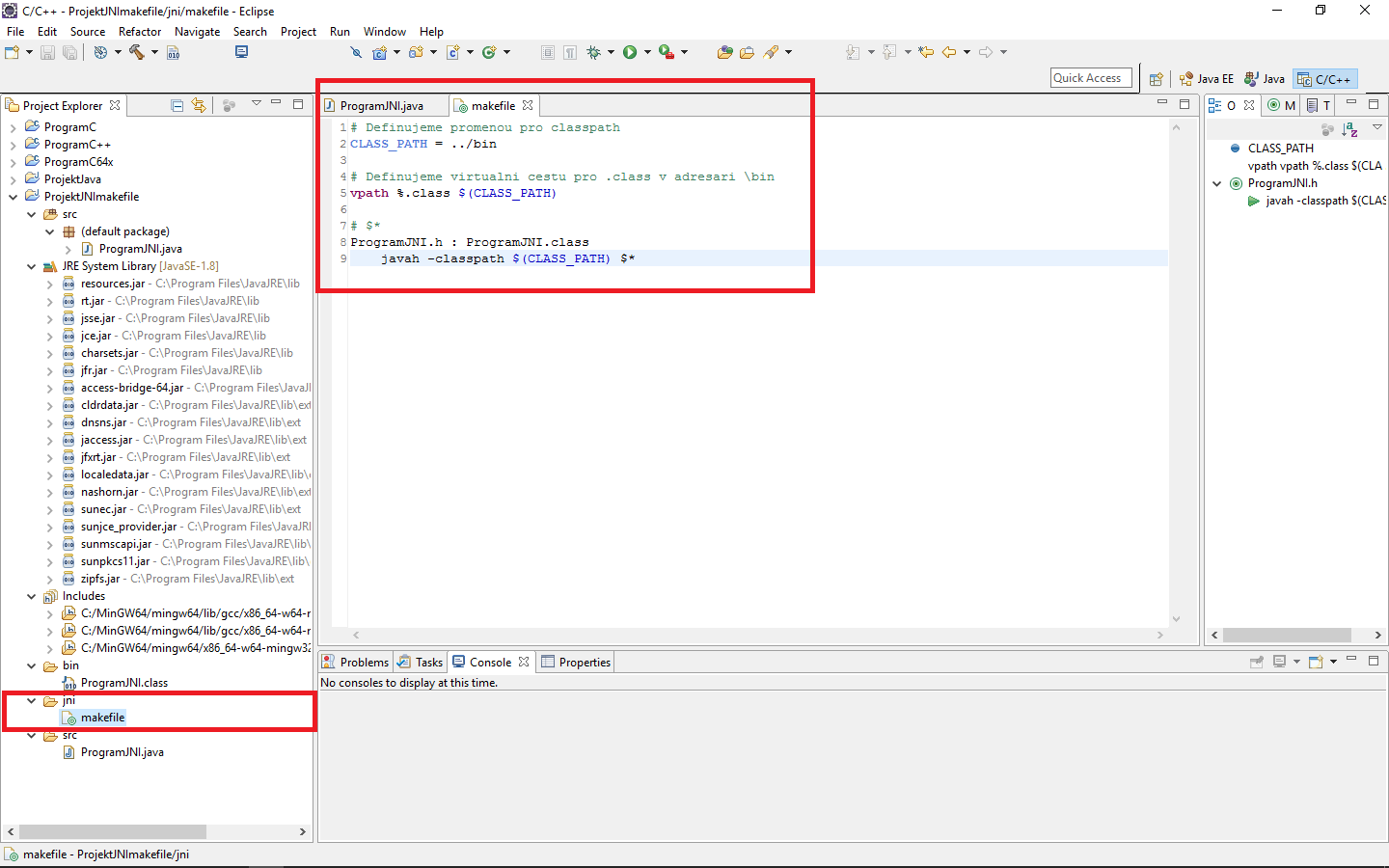 Makefile - JNI - Java Native Interface