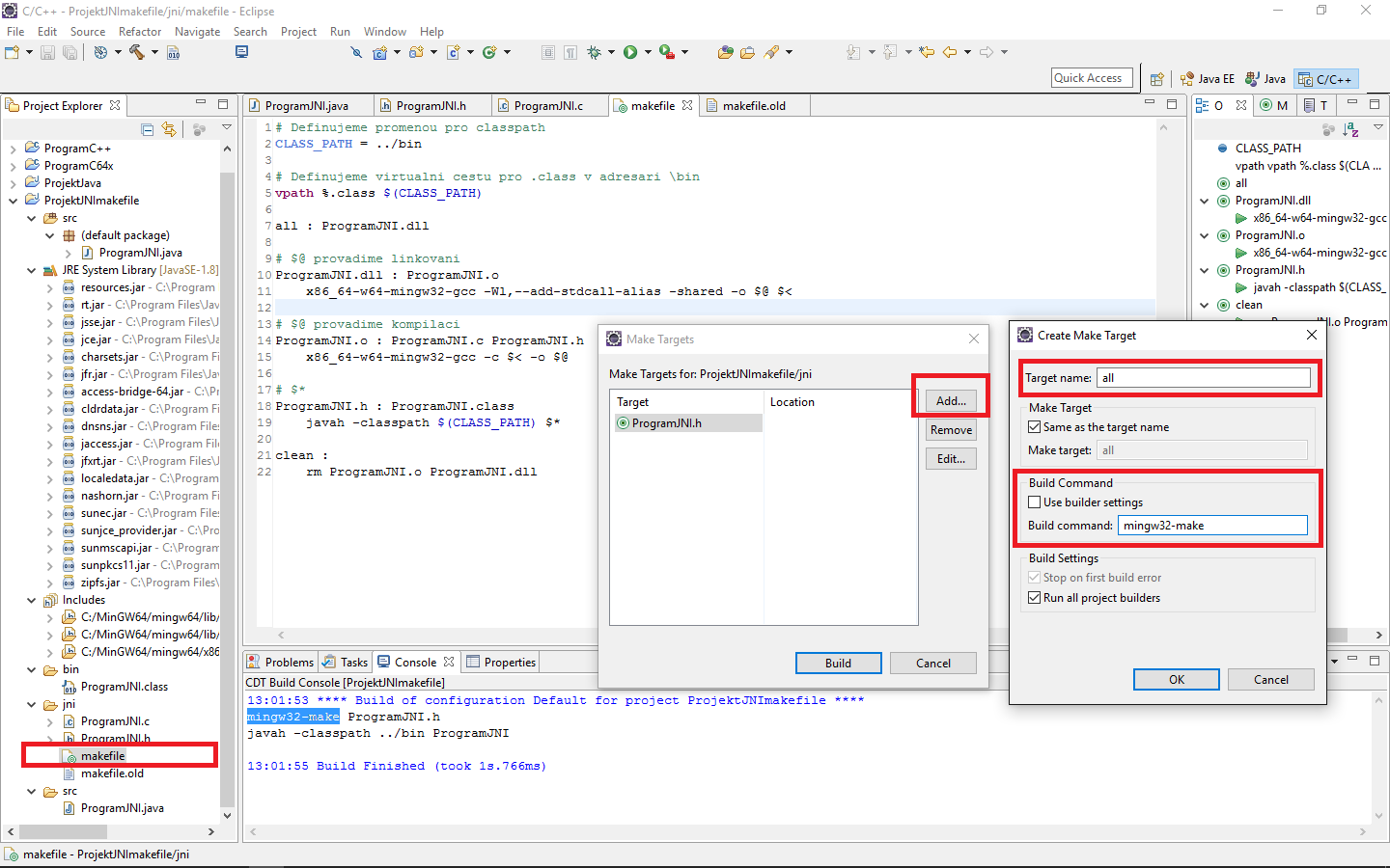 VytvoreniTargetu - JNI - Java Native Interface