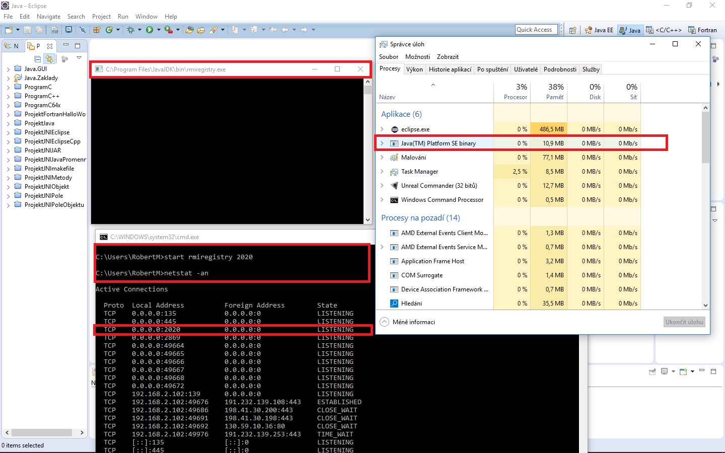 Spustenie RMI cez cmd - RMI - Remote Method Invocation