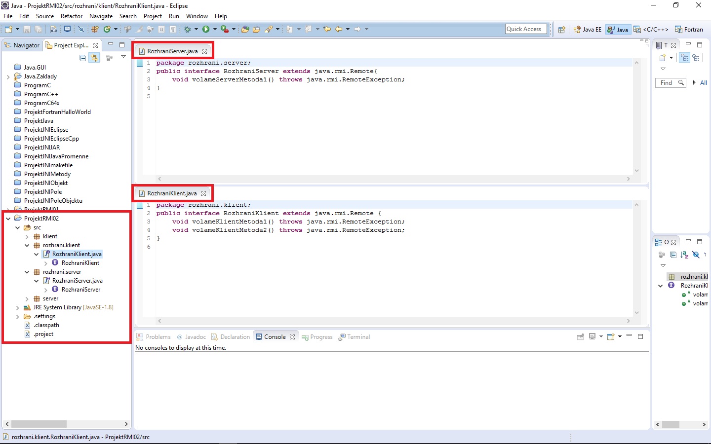 Vytvoríme rozhranie poděděné od Remote - RMI - Remote Method Invocation