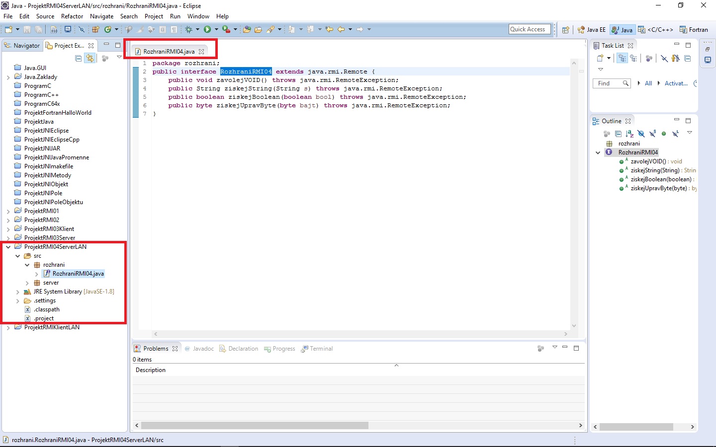 Rozhranie RMI objektu - RMI - Remote Method Invocation