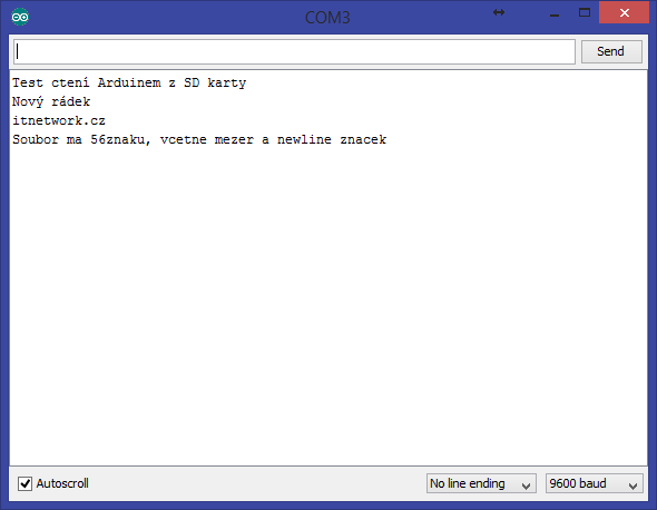 Čítanie z SD karty Arduino - Arduino