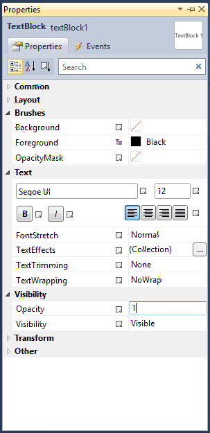 TextBlock - Okenné aplikácie v C # .NET WPF