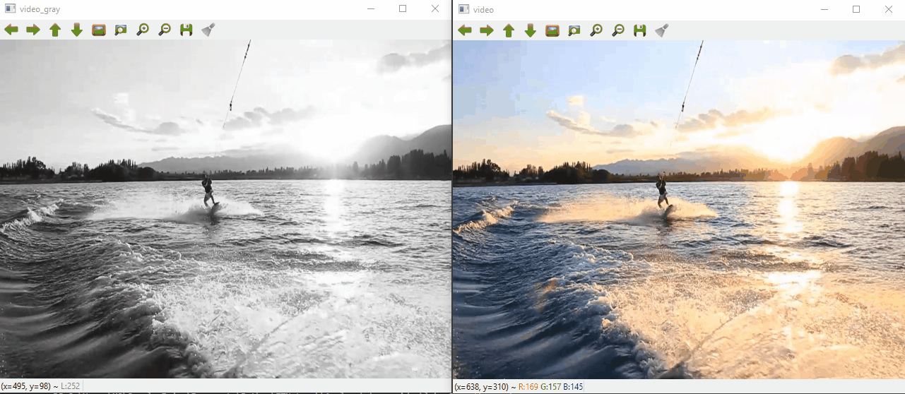 Zobrazenie viac snímok videa naraz a čiernobiely efekt v Pythone - Analýza obrazu a videa v Pythone