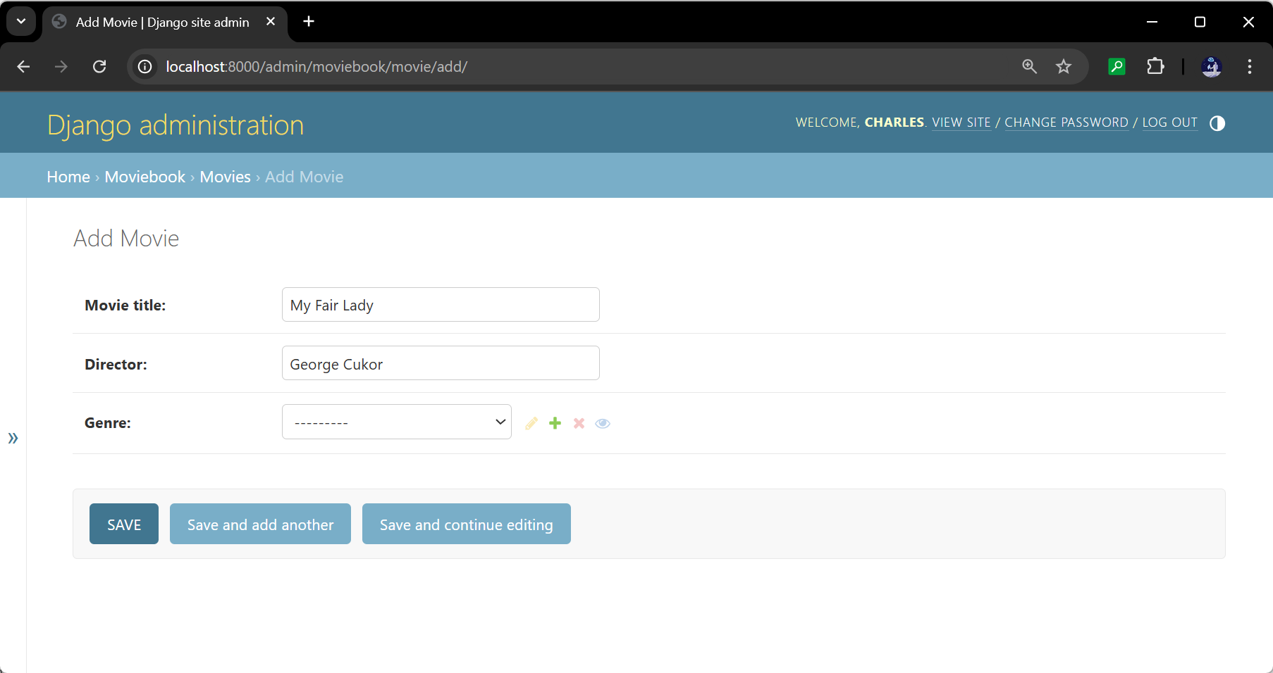 Pridanie entity v databázovej administrácii Django frameworku pre Python - Online kurzy programovania Python - Najväčší slovenský tutorial