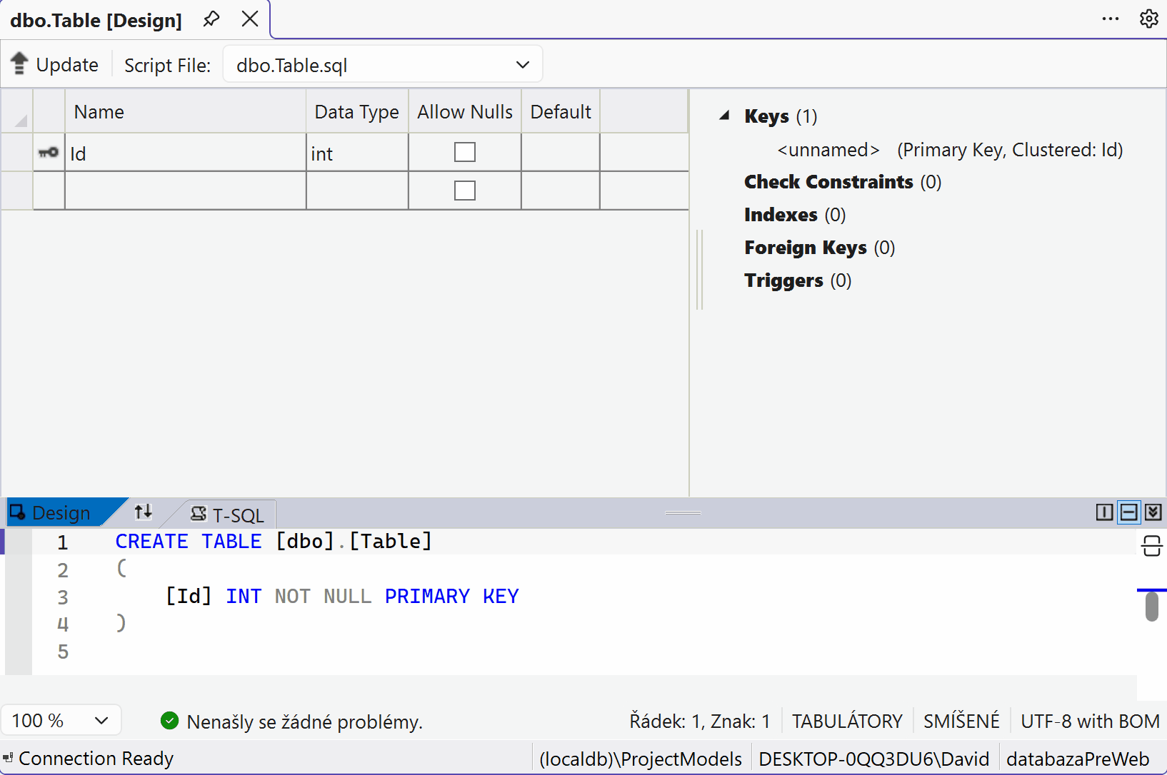 Pridávanie nových stĺpcov - MS-SQL databázy krok za krokom