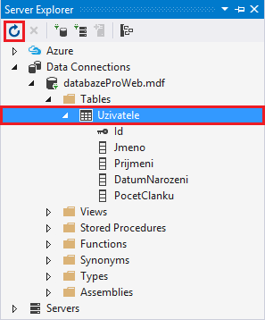 Obnovenie Server exploreru vo Visual Studio - MS-SQL databázy krok za krokom