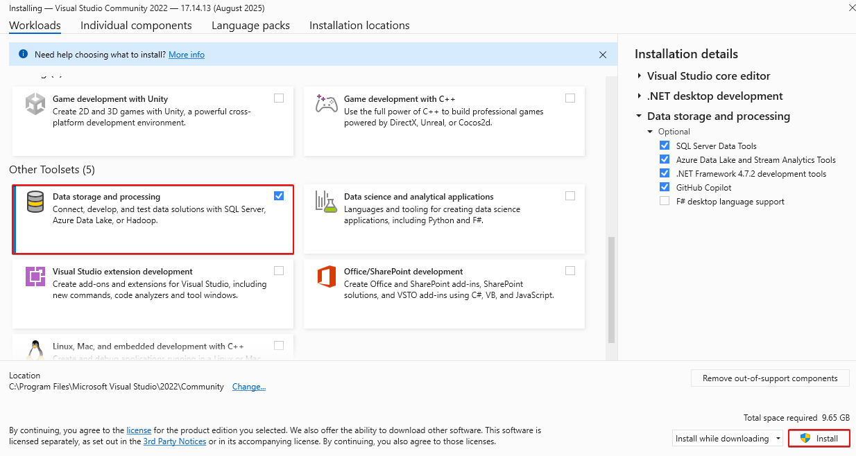 Voľba inštalácie ukladania a spracovania dát - MS-SQL databázy krok za krokom