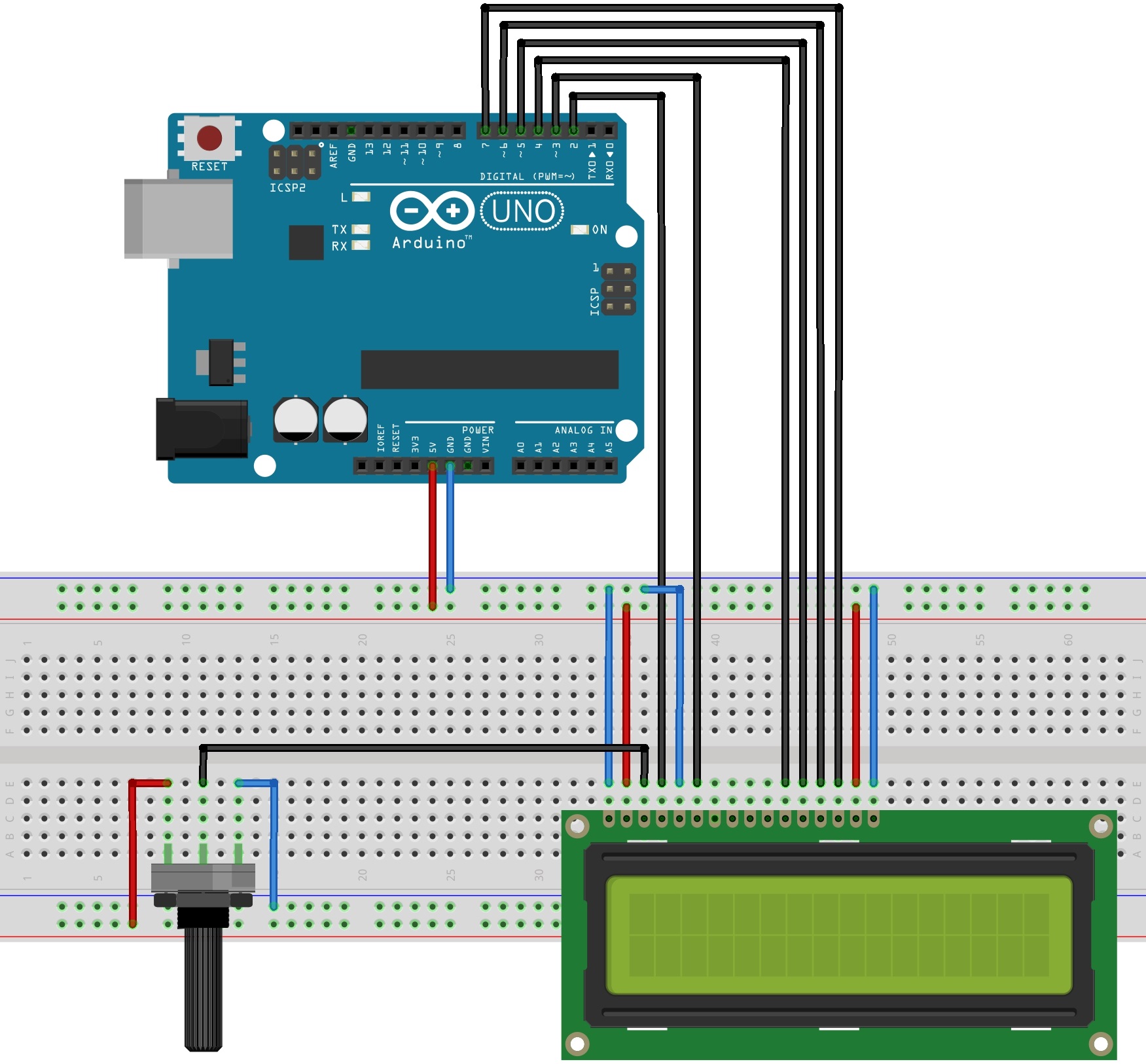 Zapojenie LCD displeja do Arduino - Arduino