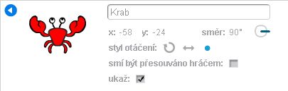 nastavenie Spritu - Scratch