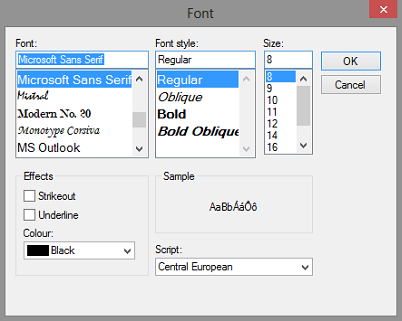 C # .NET FontDialog - Okenné aplikácie v C # .NET vo Windows Forms