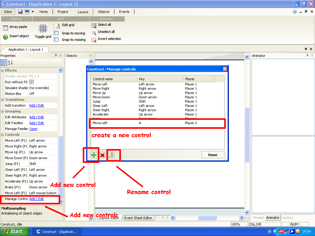 2P control - Construct - slovenské / slovenský návody a komunita