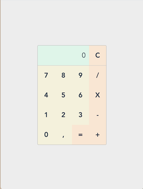 finálny vzhľad kalkulačky - Vue.js