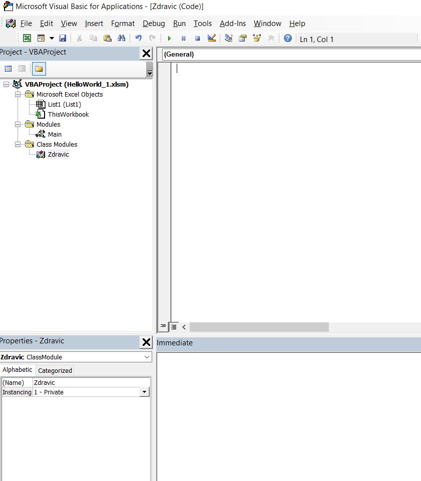 Vytváranie novej triedy vo VBA - Objektovo orientované programovanie (OOP) vo VBA