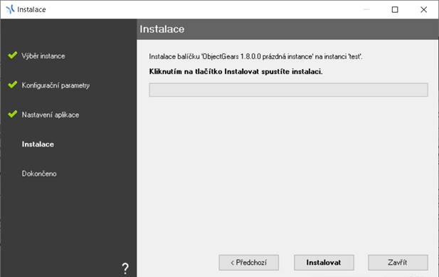 ObjectGears nová inštalácia - Systém ObjectGears