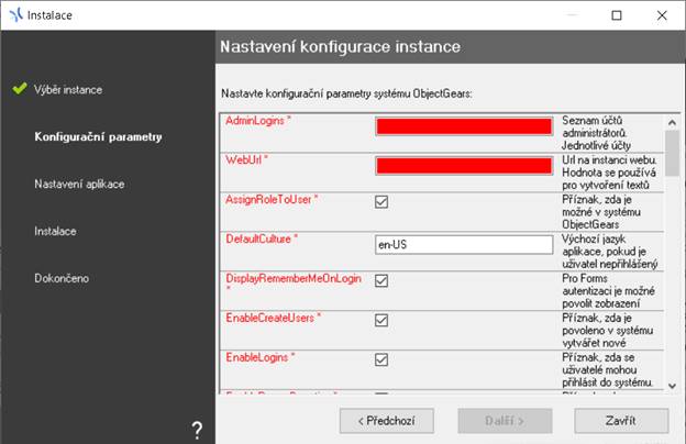 ObjectGears nová inštalácia – konfigurácia - Systém ObjectGears