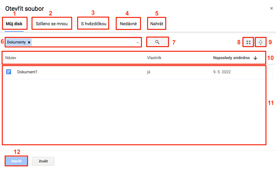 Zdieľanie súborov - Základy - Google Dokumenty (Docs)