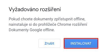 Inštalácia rozšírenia - Základy - Google Dokumenty (Docs)