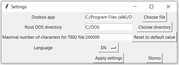 okno nastavenia - Práca so súbormi v Pythone