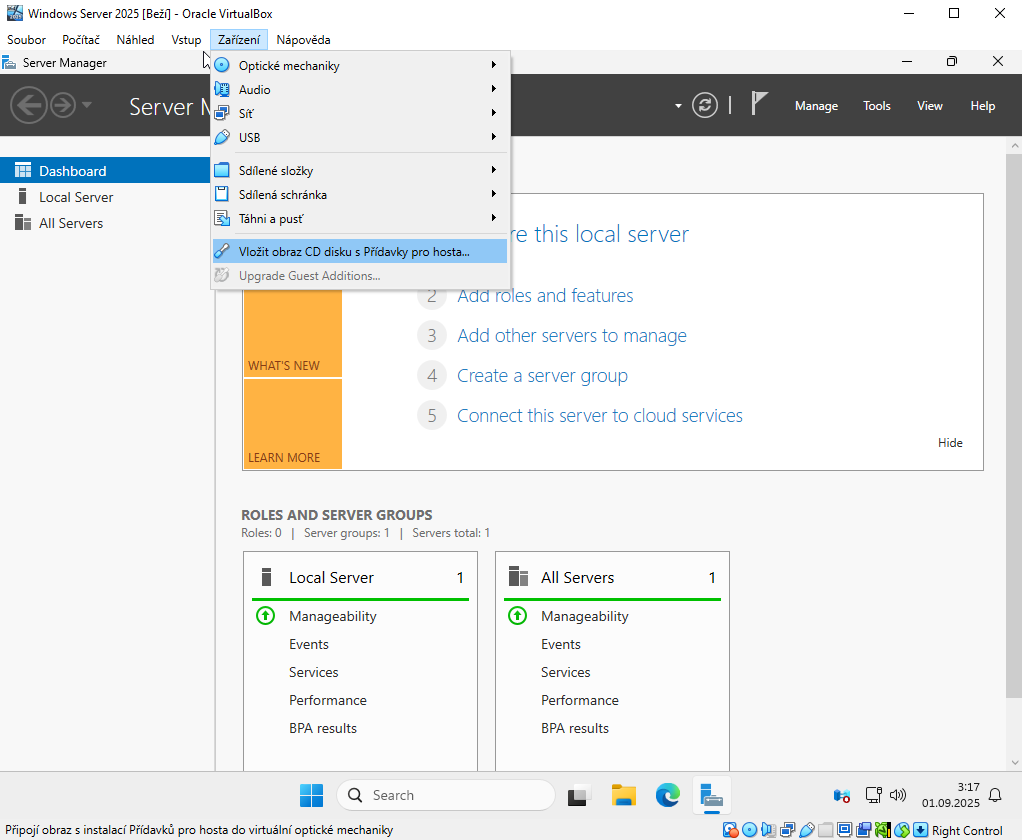 Guest Additions 1 - Správa serverov a služieb - Správa serverov a služieb