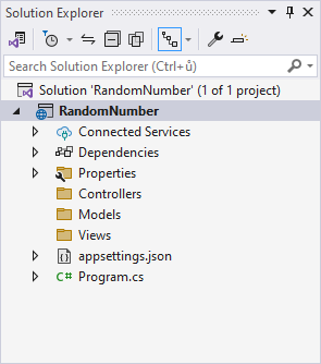 Adresárová štruktúra projektu v ASP.NET Core vo Visual Studio - Základy ASP.NET Core MVC